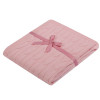 Kocyk dziany warkocz kołderka dla dziecka 80x90cm Różowy