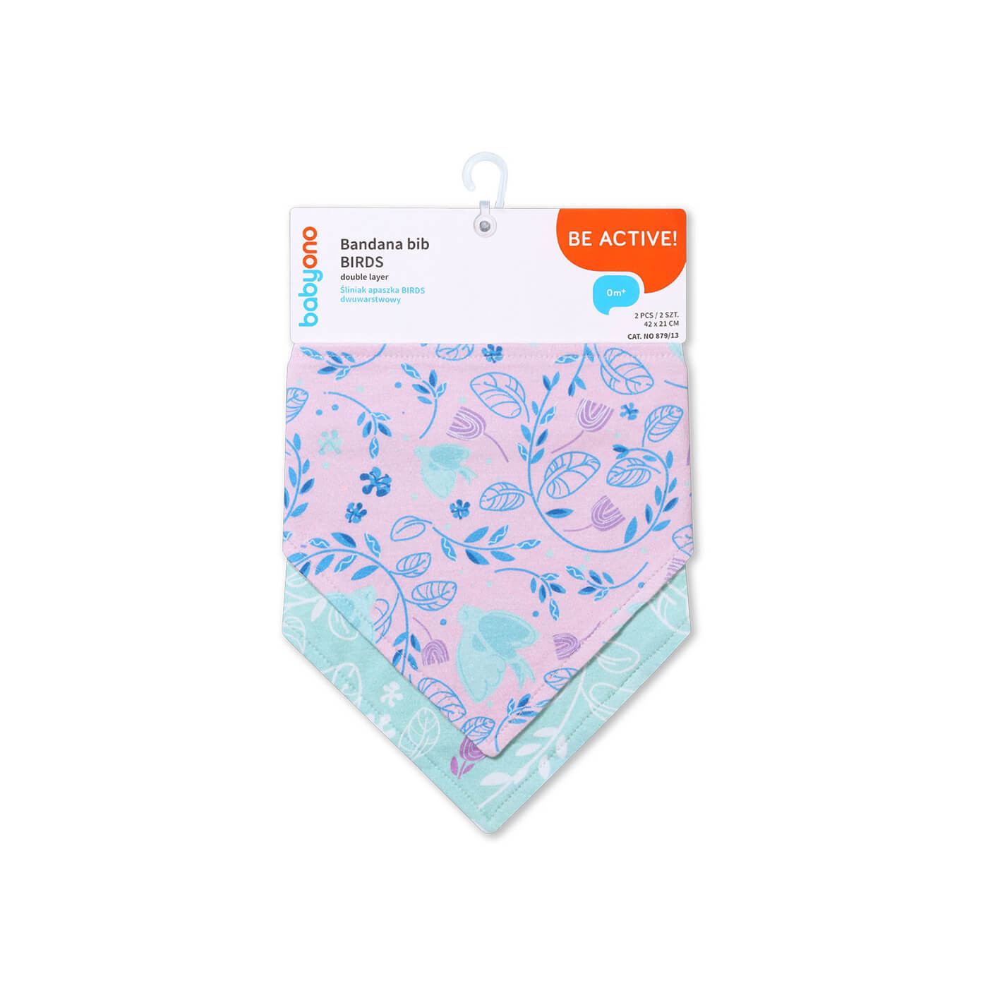 Śliniak bawełniany, apaszka dziecięca, niemowlęca 2 szt. Ptaszki