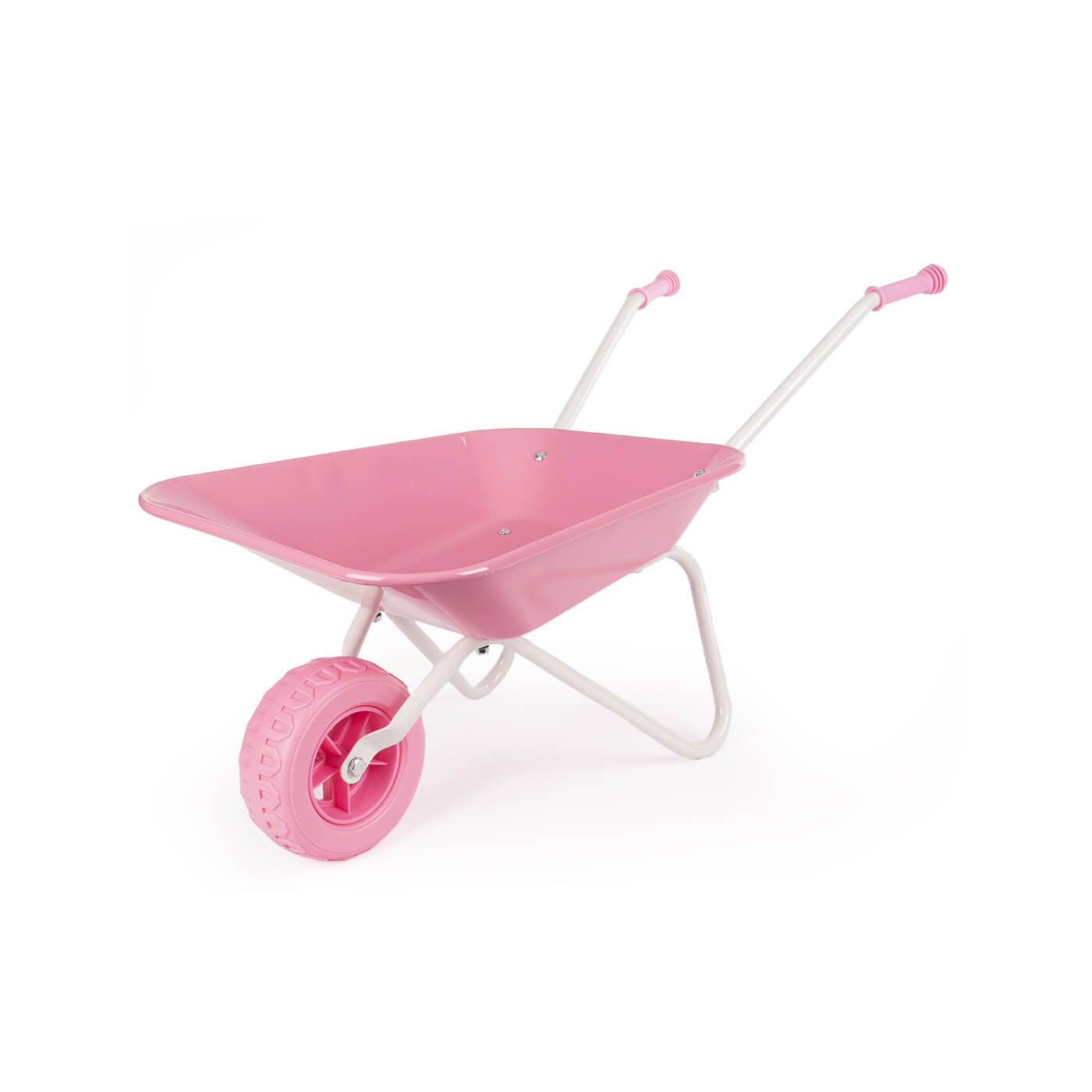 Duże taczki metalowe dla dziewczynki 78 cm zabawka do ogrodu dla dziewczynek