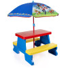 Stolik ogrodowy dla dzieci z parasolem plażowym Psi Patrol dla chłopców zestaw