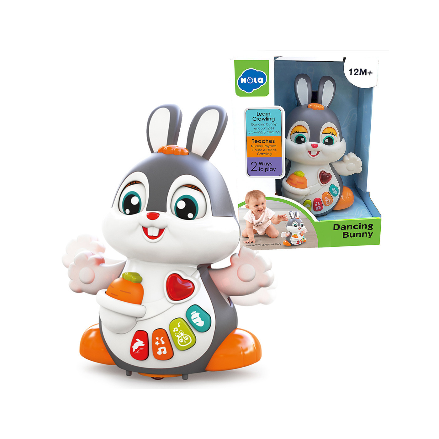 Zabawka muzyczna dla maluszka Tańczący królik z dźwiękami Anek HOLA
