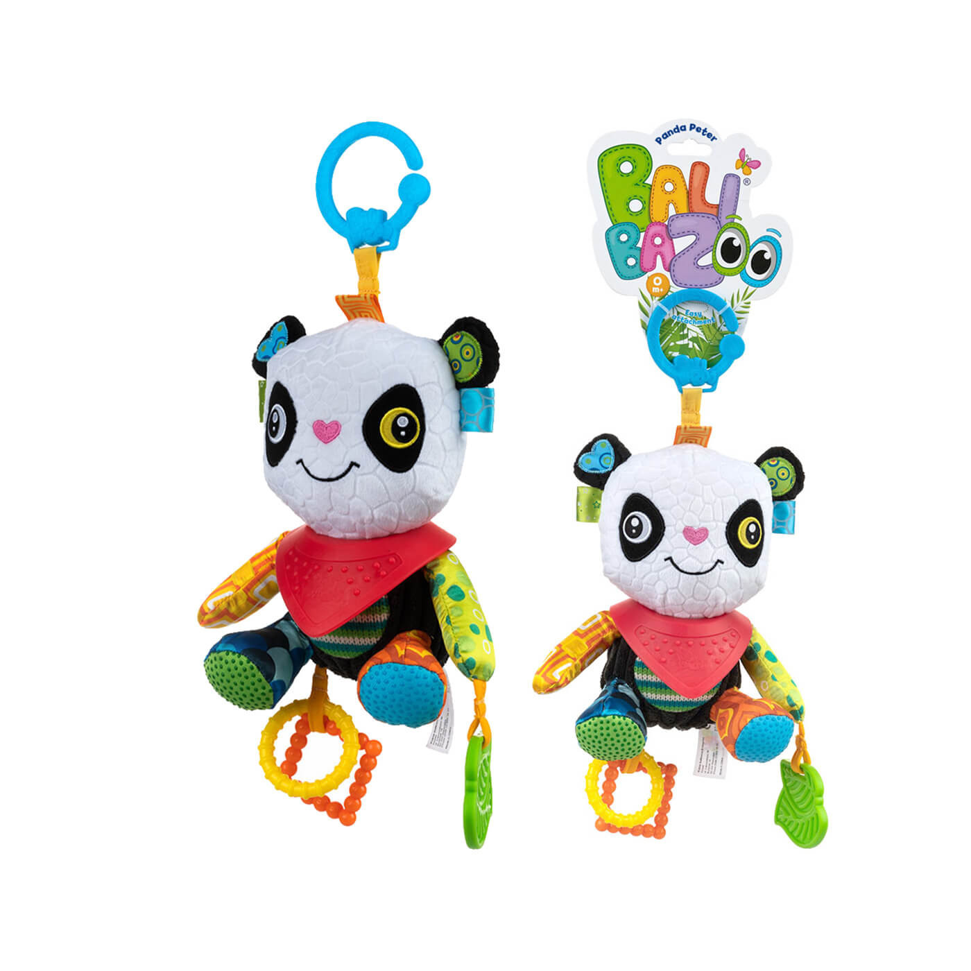 Zawieszka pluszowa Panda Peter z grzechotką i gryzakiem Balibazoo