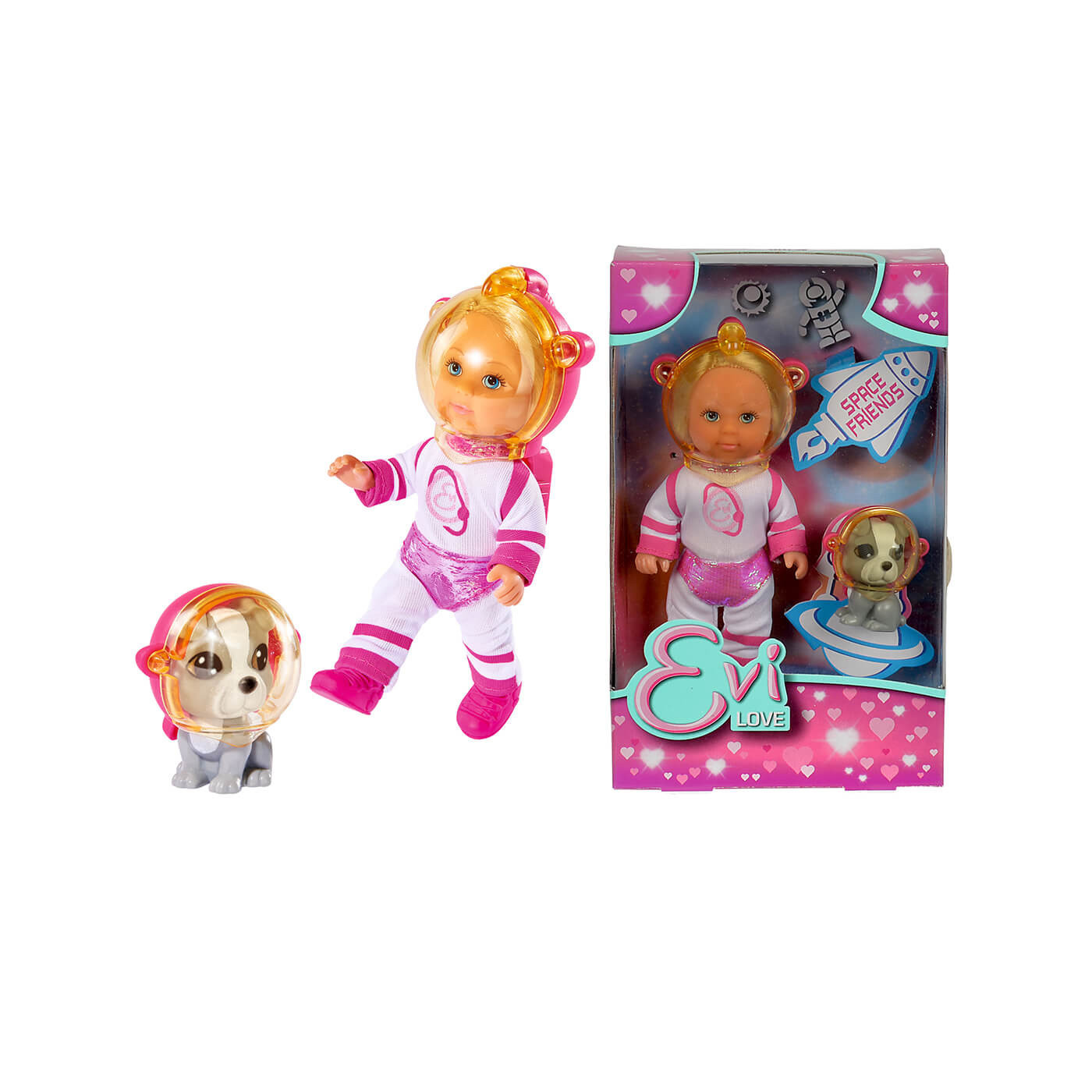 Lalka Evi Love Astronautka z pieskiem mini laleczka dla dziewczynki 3+ Simba