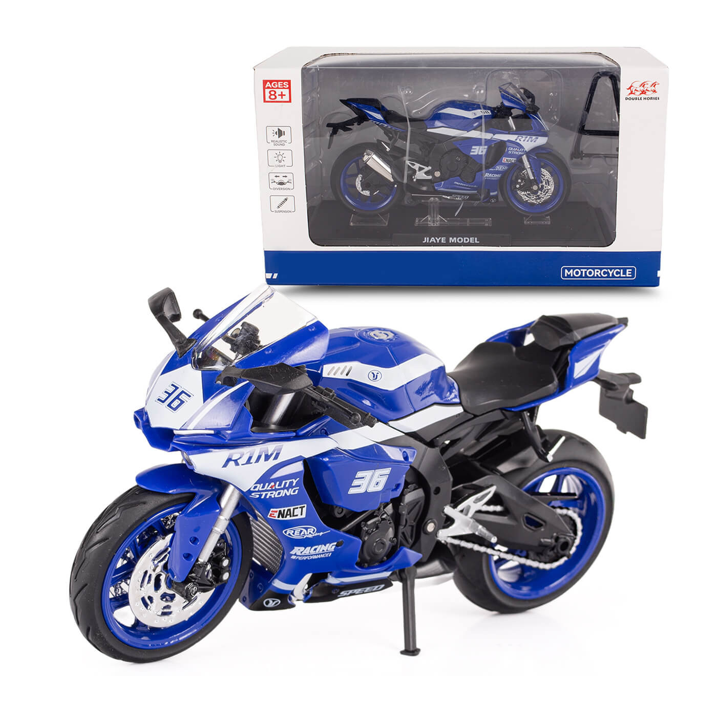 Motor, motocykl zabawka metalowy ŚCIGACZ model kolekcjonerski