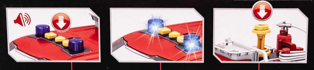 Pick-up straży pożarnej zabawka z dźwiękami