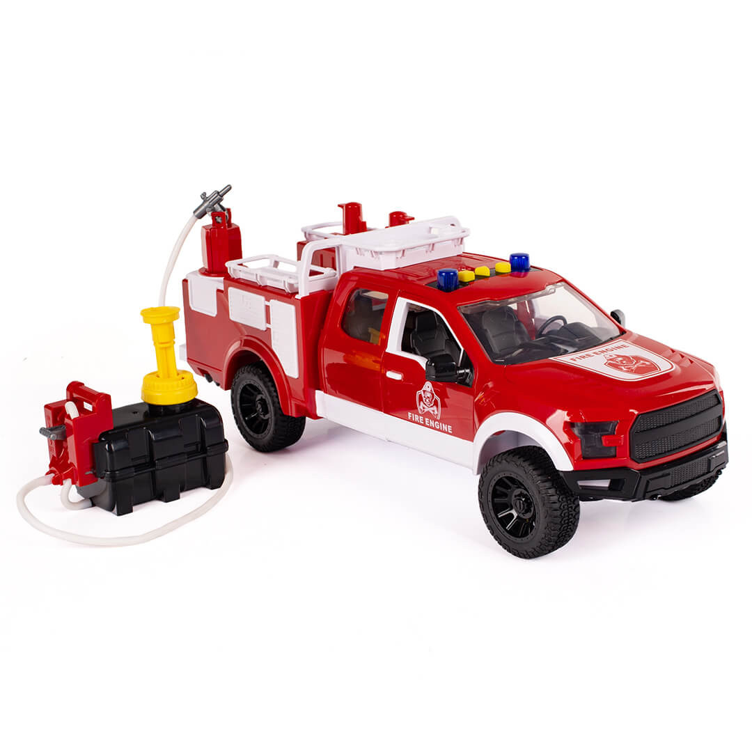 Zabawka dla dziecka wóz straży pożarnej z pompką i zbiornikiem na wodę