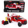 Samochód strażacki, Straż pożarna, auto strażackie Pick Up pompka, LED i dźwięki