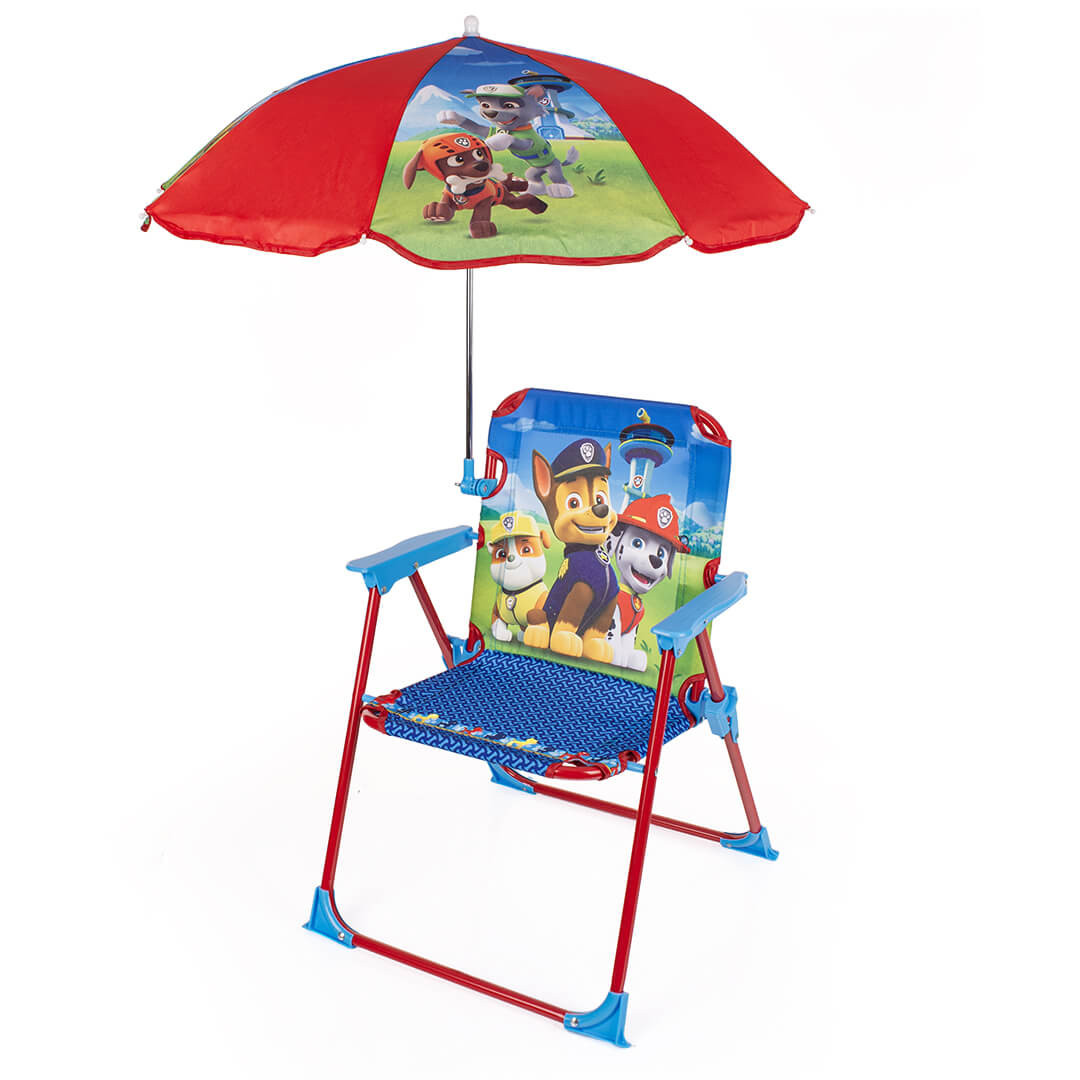 Leżak, krzesełko dziecięce z parasolką psi patrol dla chłopca