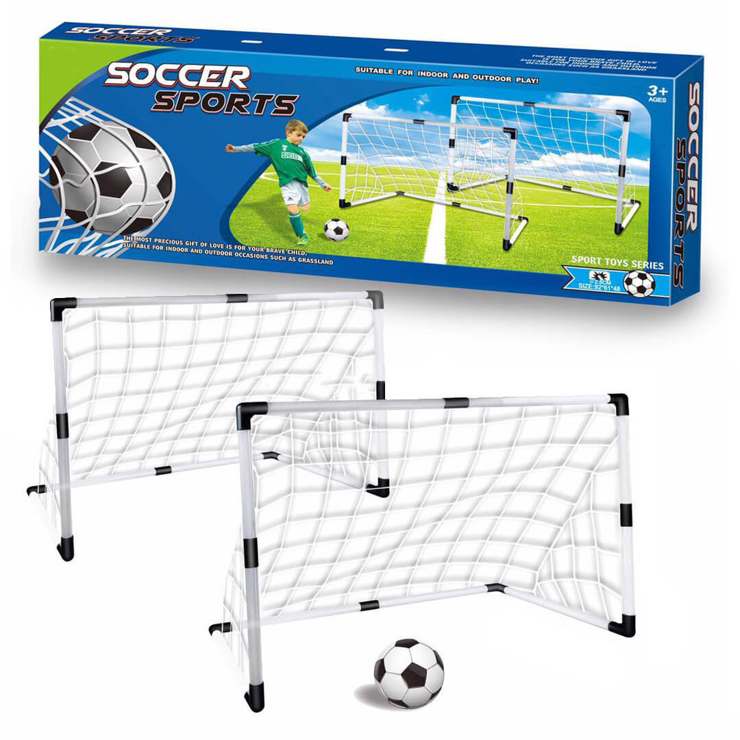 Bramka do gry w piłkę nożną 2 sztuki z piłką zestaw