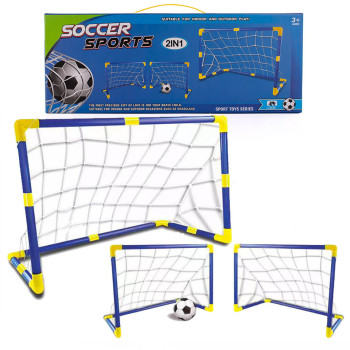 Bramka piłkarska jedna duża bramka lub dwie małe z piłką i pompką 2w1