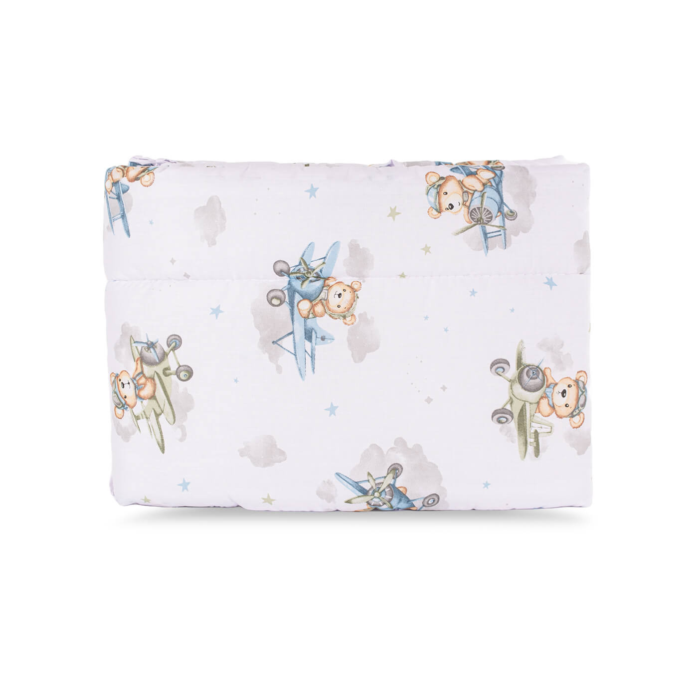 Ochraniacz do łóżeczka niemowlęcego bawełniany dla chłopca, wiązany