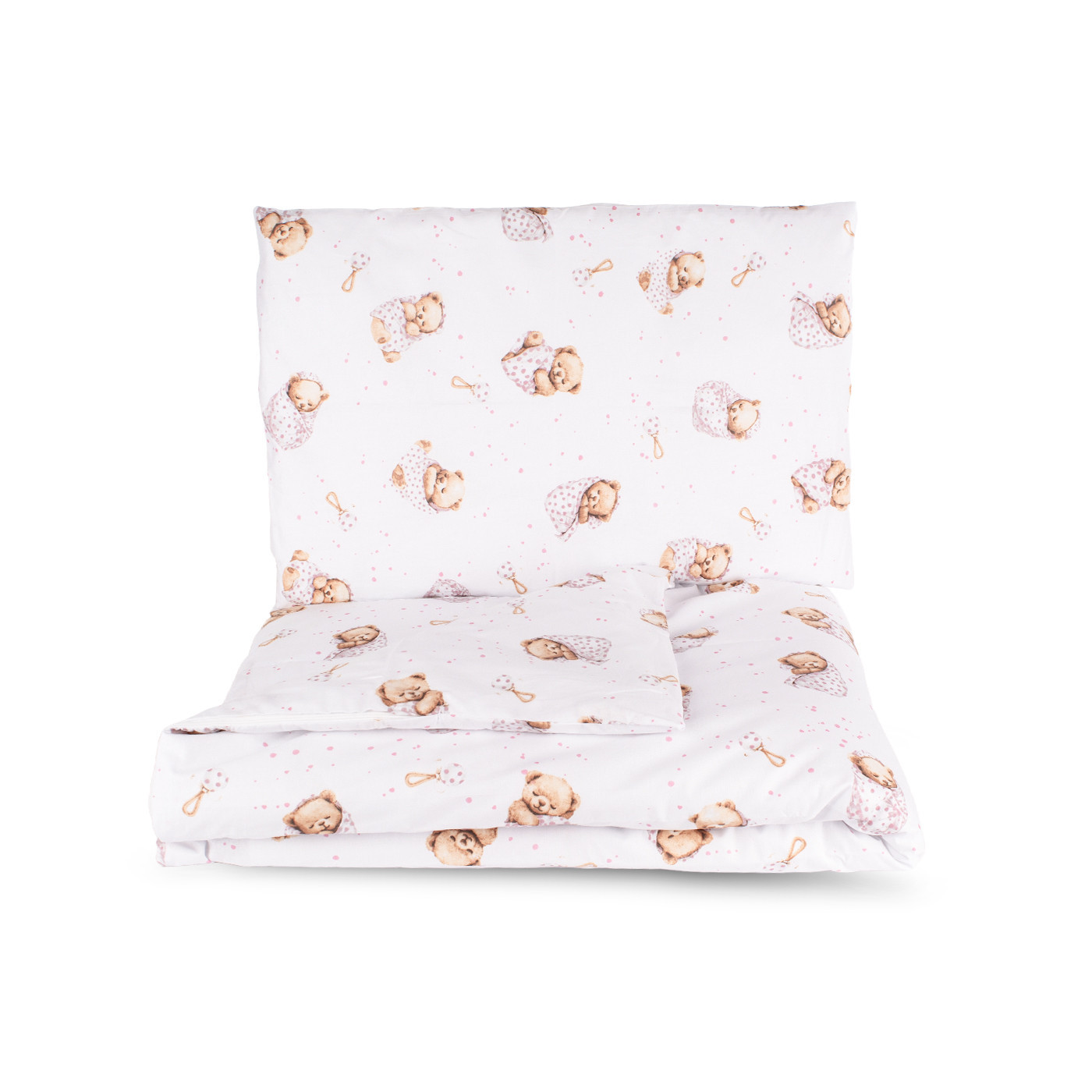 Pościel dla niemowląt 3 el. z ochraniaczem do łóżeczka bawełna 120x90 cm