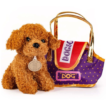 Pluszowy piesek w torebce - maskotka z torebką dla dziewczynki