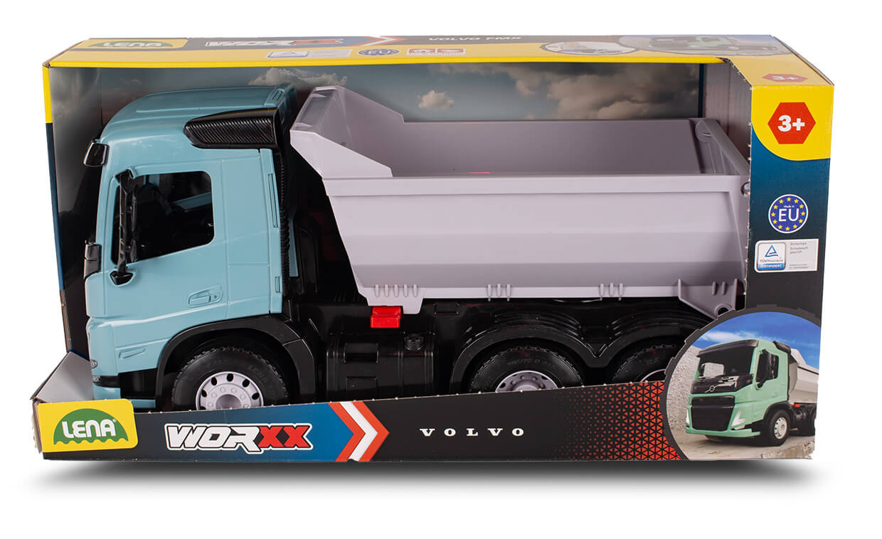 Opakowanie kolorowe zabawki wywrotka lena volvo