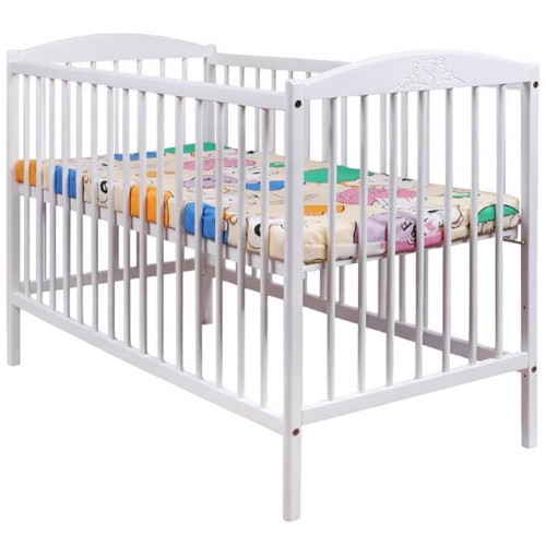 Łóżeczko drewniane dziecięce 120x60 BUKOWE PÓŁOKRĄGŁE