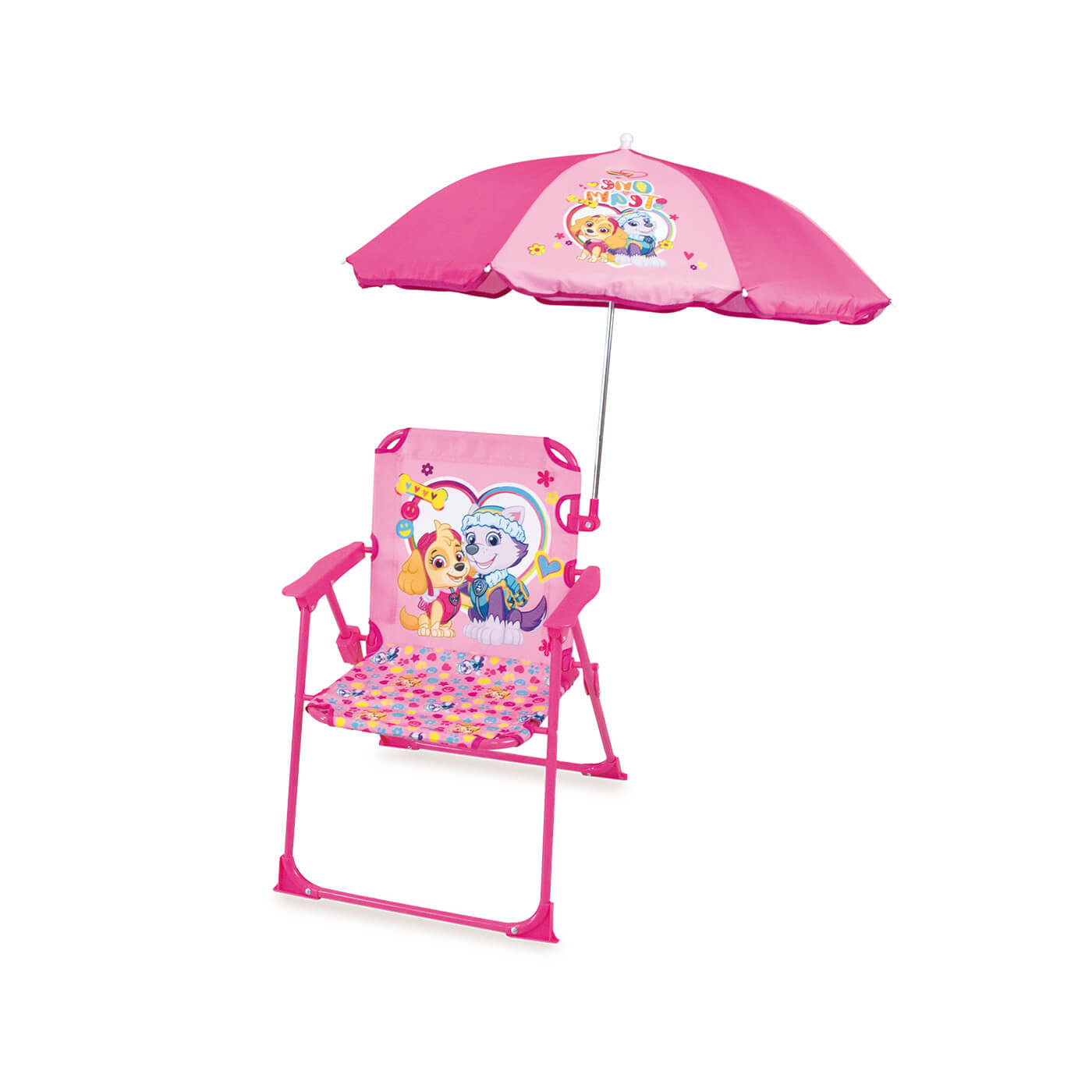 Krzesełko plażowe z parasolką leżak dziecięcy Psi Patrol dla dziewczynki