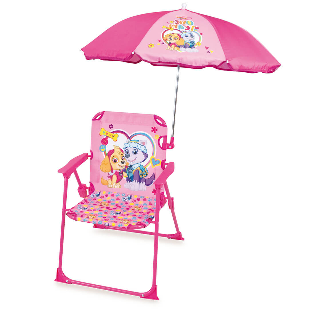 Leżak, krzesełko dziecięce z parasolką psi patrol dla chłopca