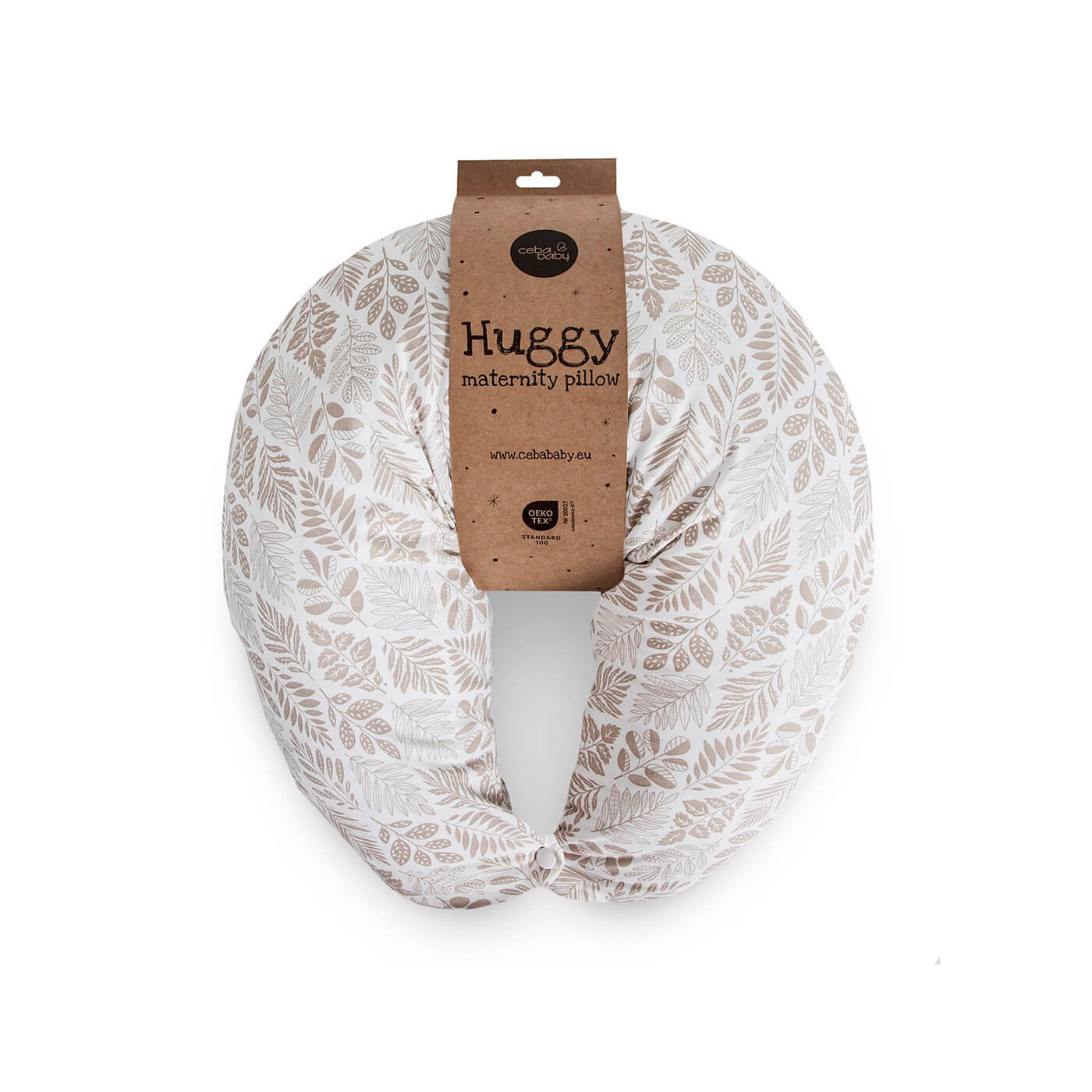 Poduszka do spania w ciąży rogal do karmienia dla mamy Cebuszka Listki