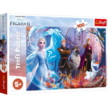 Trefl Puzzle 100 el. Magia Krainy Lodu  - puzzle dla dzieci Frozen