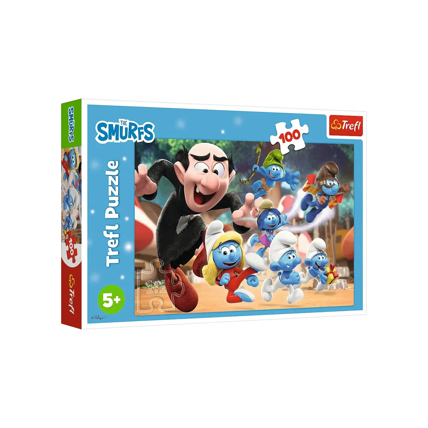 Puzzle 100 el. Trefl Smerfy - Nauki Papy Smerfa układanka dla dzieci +5 lat