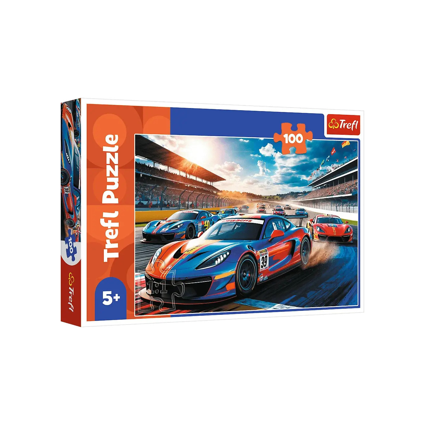 Puzzle 100 el. Samochód wyścigowy, auto rajdowe, puzzle dla chłopca +5 lat