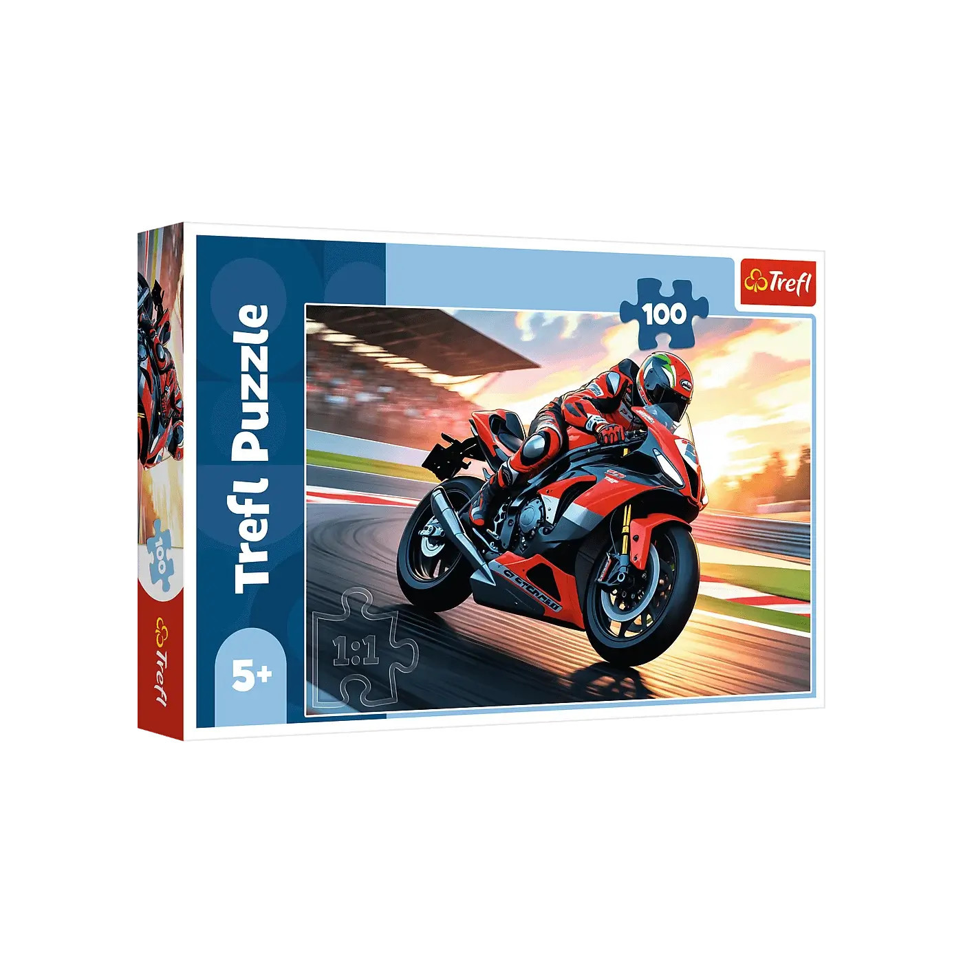 Puzzle 100 el. Motocykl wyścigowy, motor, ścigacz, puzzle dla chłopca +5 lat