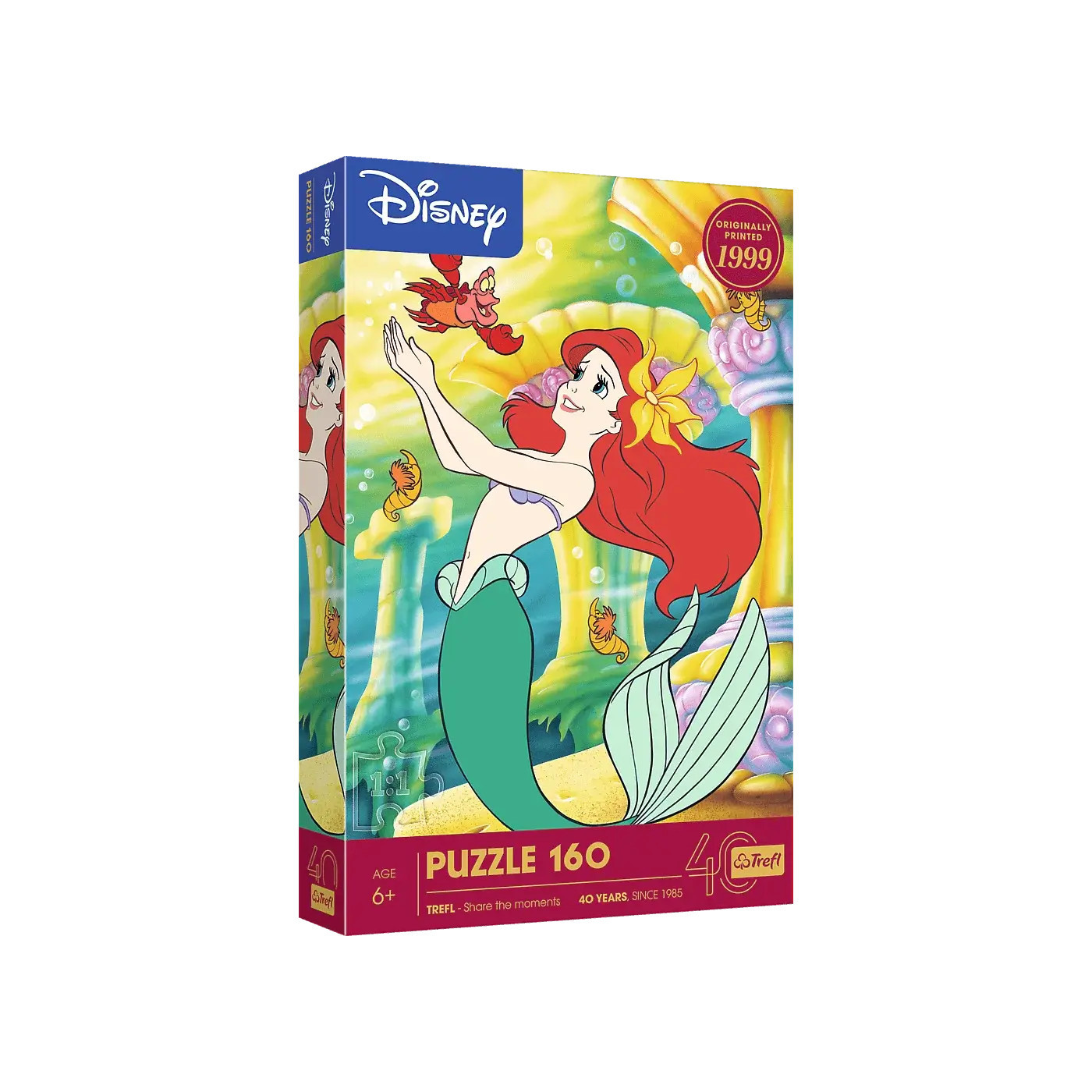 Puzzle 160 el. Mała Syrenka Disney Princess 40-lecie Trefl