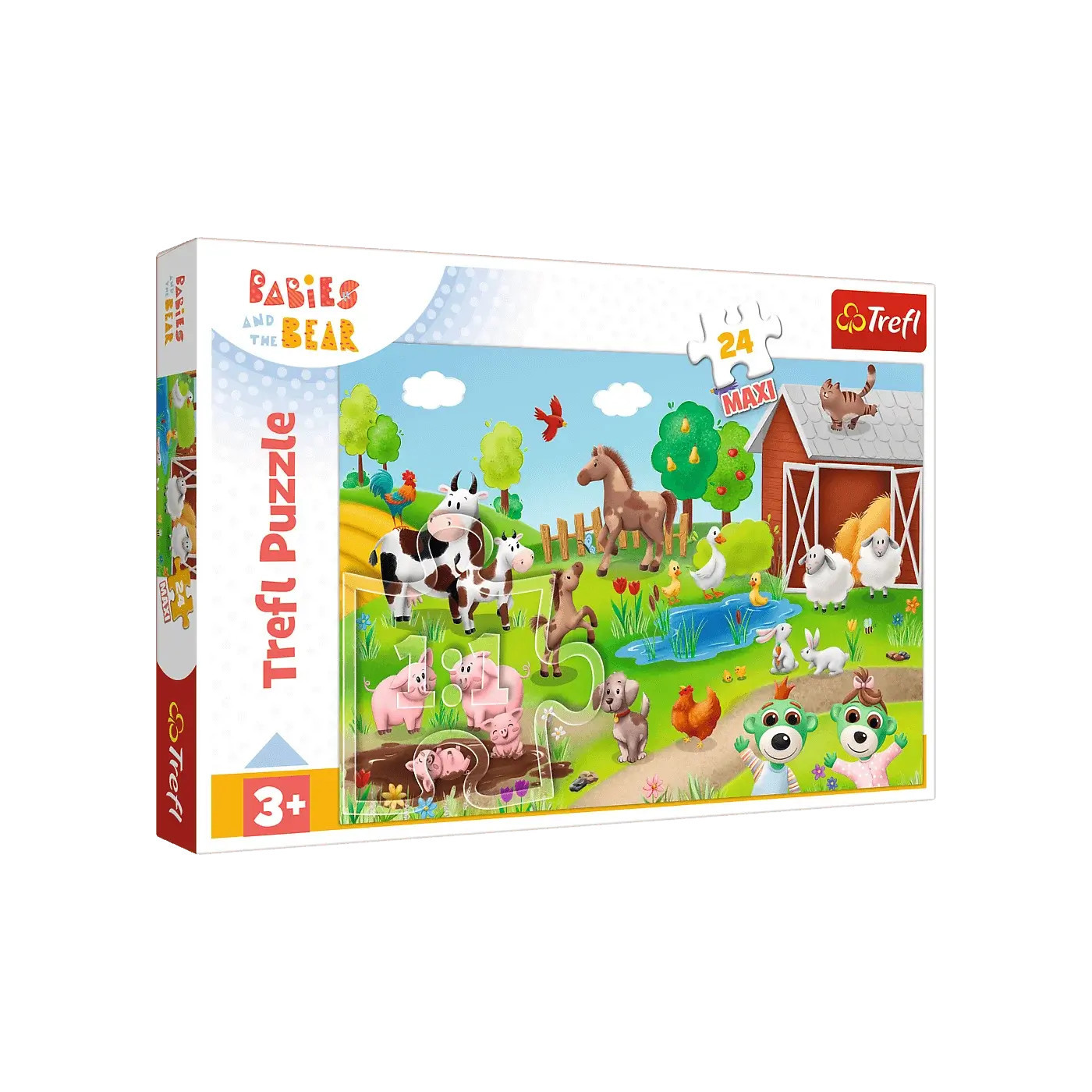 Puzzle 24 el. Maxi Zwierzęta na wsi Trefl puzzle dla dzieci od 3 lat