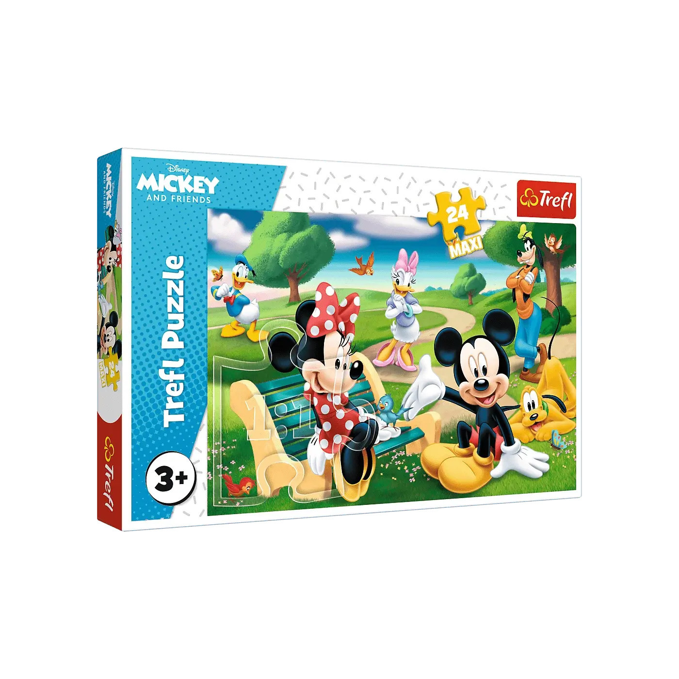Puzzle 24 el. Maxi Myszka Miki w gronie przyjaciół puzzle z dużymi elementami 3+