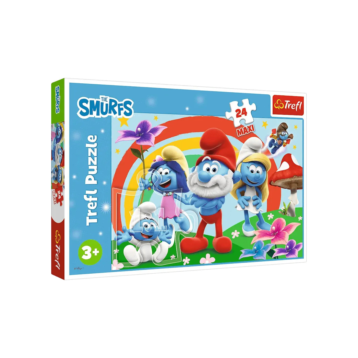 Puzzle 24 el. Maxi Smerfny dzień, duże elementy puzzle ze Smerfami 3+
