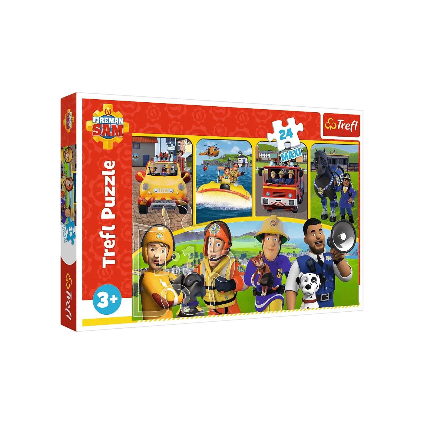 Puzzle 24 el. Maxi Strażak Sam i przyjaciele, duże elementy 3+ układanka