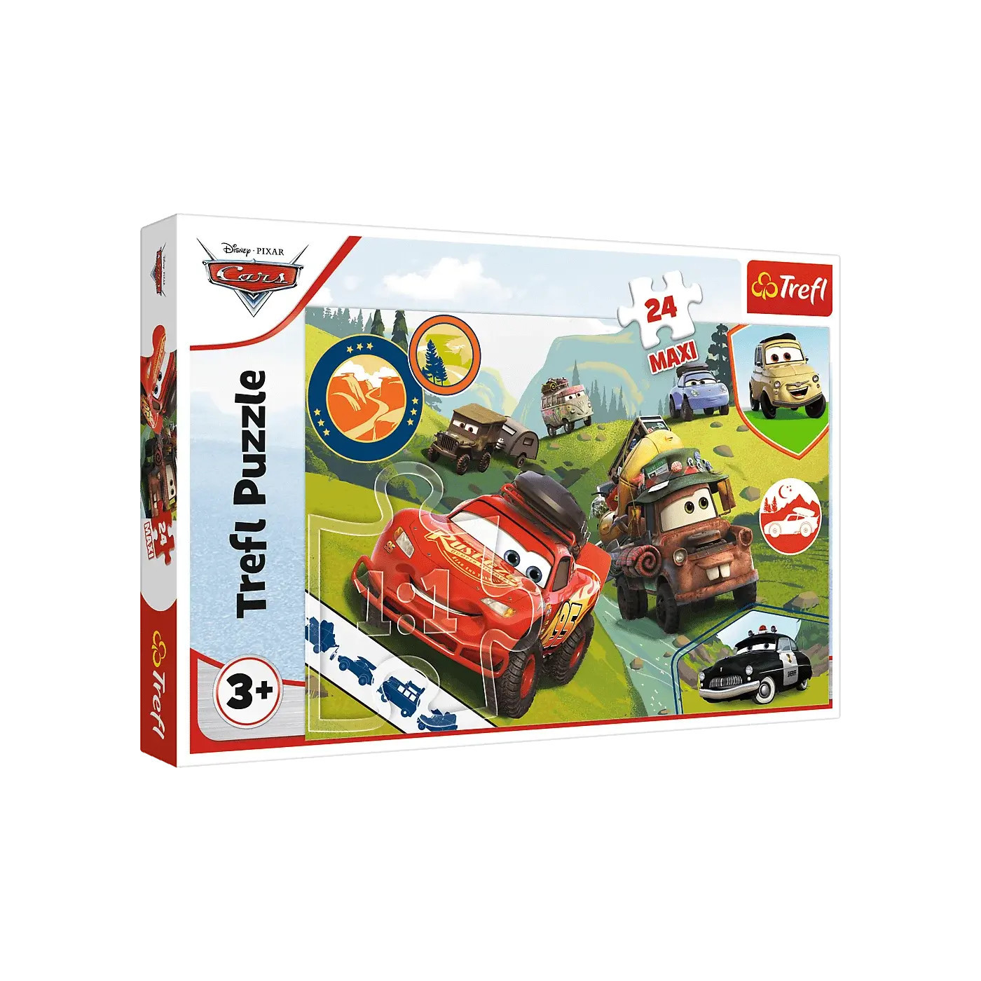 Puzzle Maxi  24 el. Wesołe auta CARS 3 duże elementy 3+ układanka