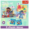 Puzzle 2w1 Lilo & Stitch 30 i 48 el. + memos 24 el. Wesoły dzień Trefl 3+