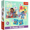 Puzzle 2w1 Lilo & Stitch 30 i 48 el. + memos 24 el. Wesoły dzień Trefl 3+