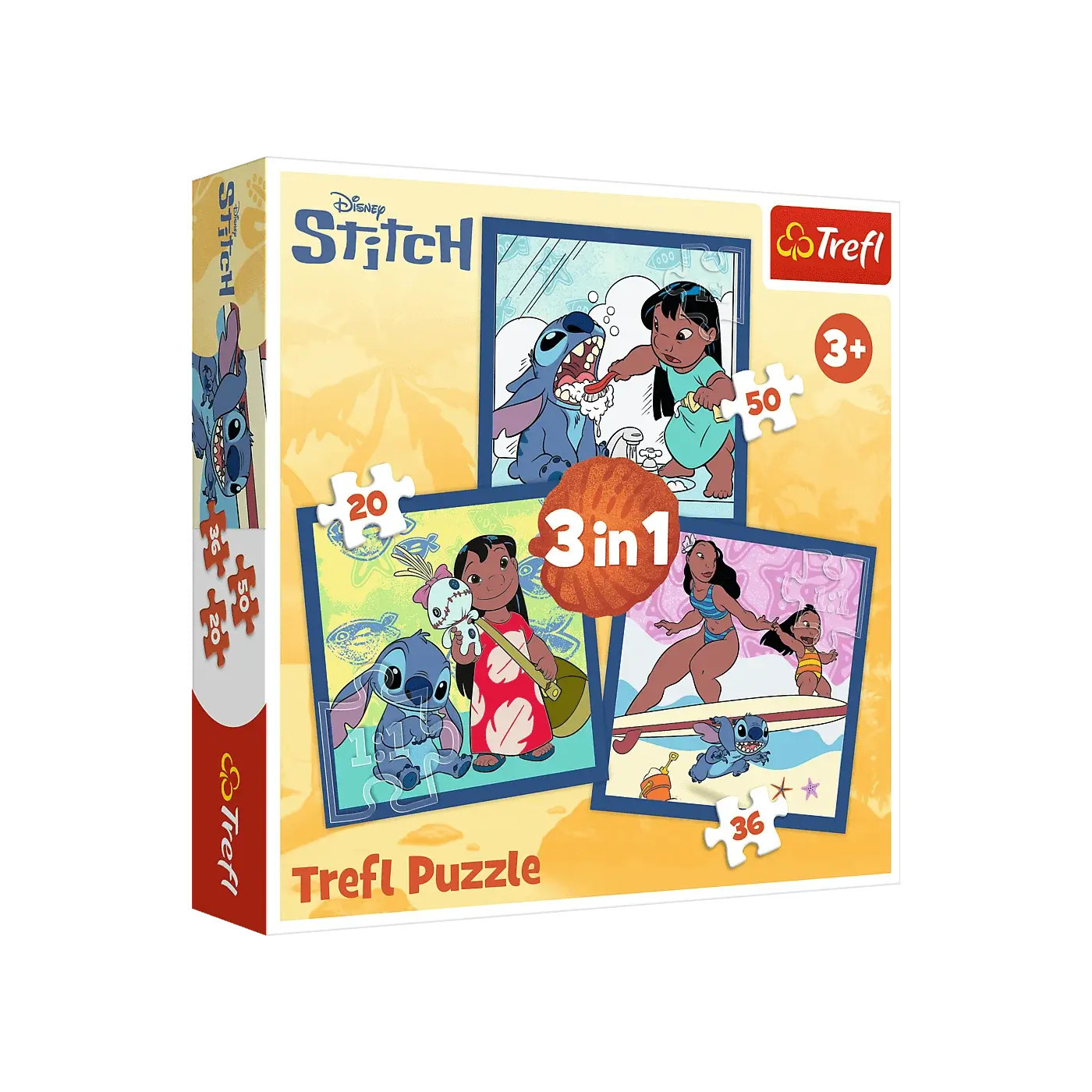 Puzzle 3w1 Lilo i Stitch - Czas ze Stitchem Trefl puzzle dla dzieci 3+