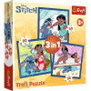 Puzzle 3w1 Lilo i Stitch - Czas ze Stitchem Trefl puzzle dla dzieci 3+