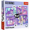 Puzzle 4w1 Dzień Kuromi Hello Kitty puzzle dla dziewczynki - 4 obrazki 4+