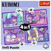 Puzzle 4w1 Dzień Kuromi Hello Kitty puzzle dla dziewczynki - 4 obrazki 4+