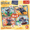 Puzzle 4w1 Lilo & Stitch Wakacje na Hawajach Trefl - 4 obrazki 4+