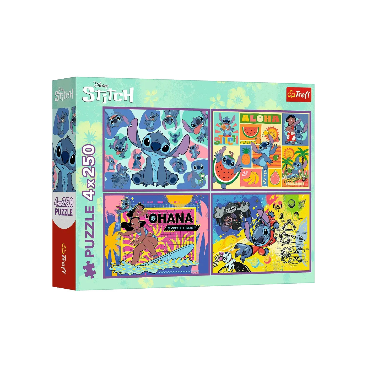 Puzzle 4w1 Lilo & Stitch 4 obrazki po 250 el. Niezwykły Stitch Trefl