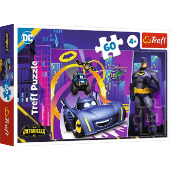 Puzzle 60 el. Batman i jego pojazdy puzzle od 4 lat dla chłopca Trefl