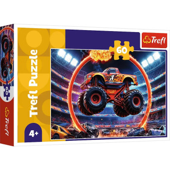 Puzzle 60 el. Monster Truck Trefl puzzle dla chłopców 4+