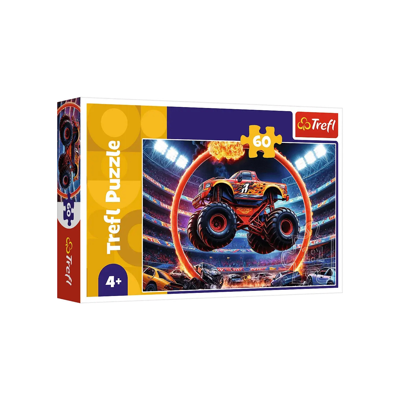 Puzzle 60 el. Monster Truck Trefl puzzle dla chłopców 4+
