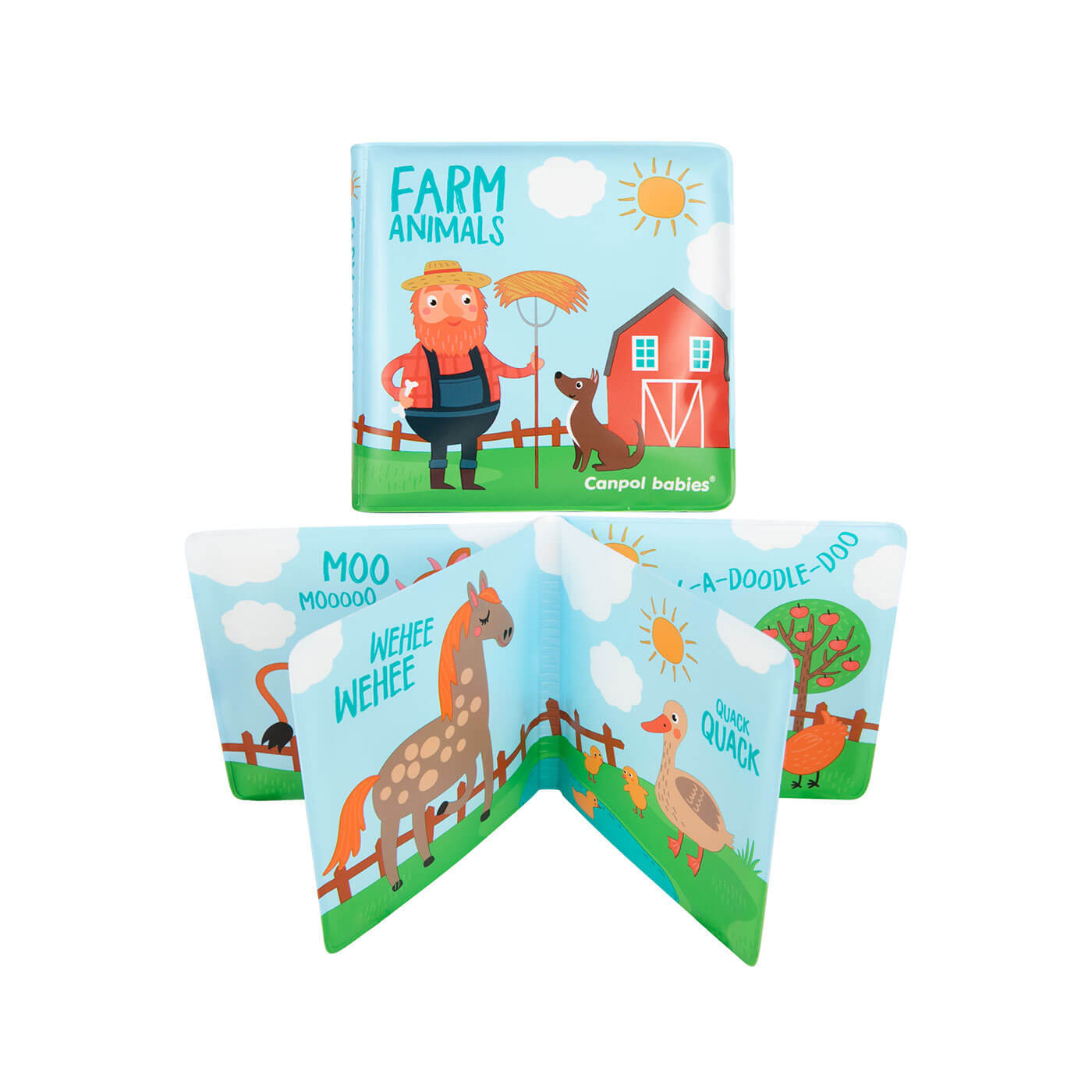 Miękka książeczka edukacyjna z piszczkiem Canpol Kolorowa Farma