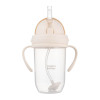 Kubek Niekapek ze składaną rurką silikonową z odważnikiem 270 ml Kremowy