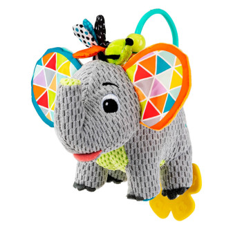 Zabawka sensoryczna dla niemowląt SŁOŃ ELVIS do rączki Balibazoo 0+