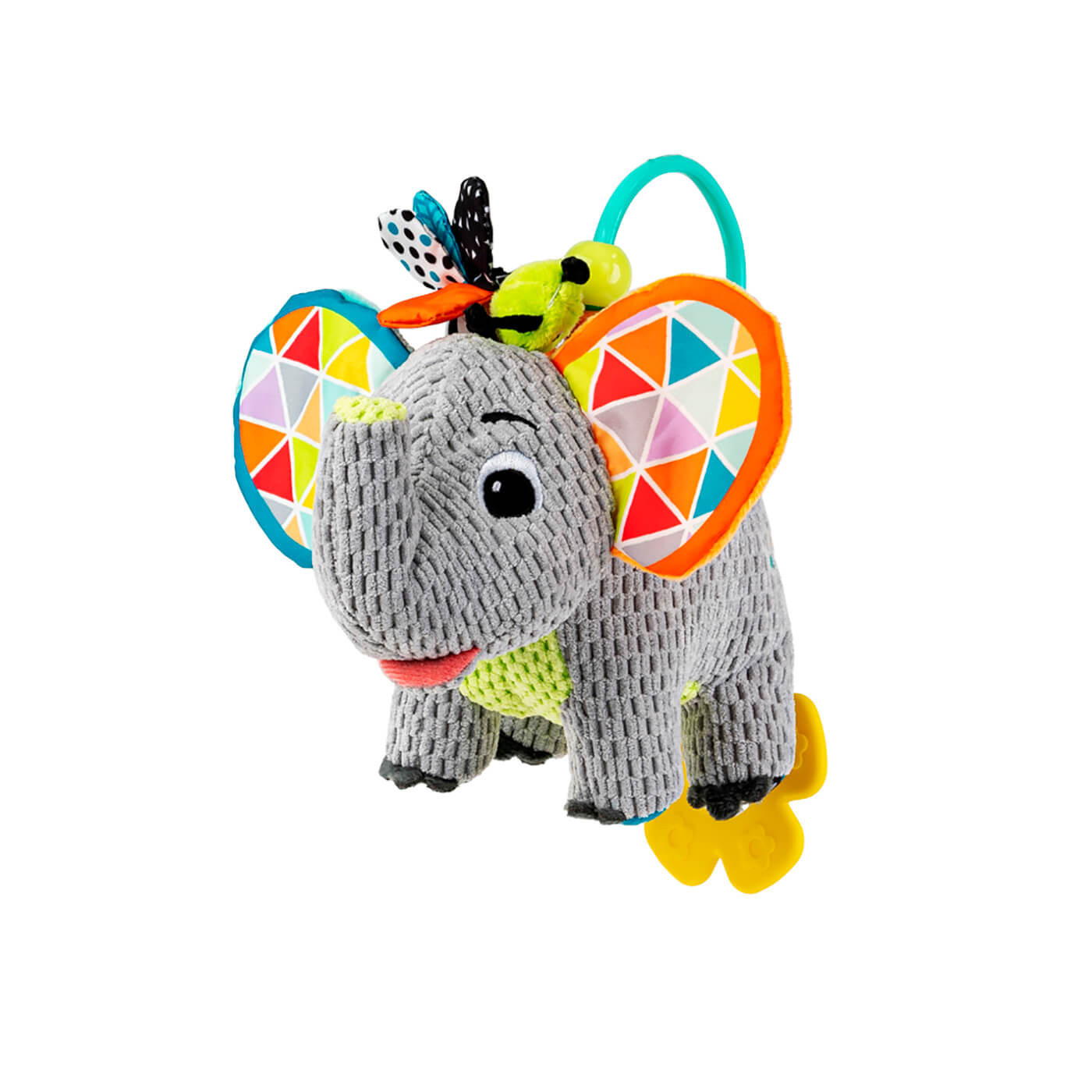 Zabawka sensoryczna dla niemowląt SŁOŃ ELVIS do rączki Balibazoo 0+