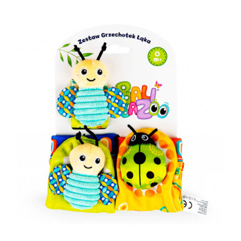 Zabawka dla niemowląt skarpetki + grzechotka na rączkę 0+ Balibazoo