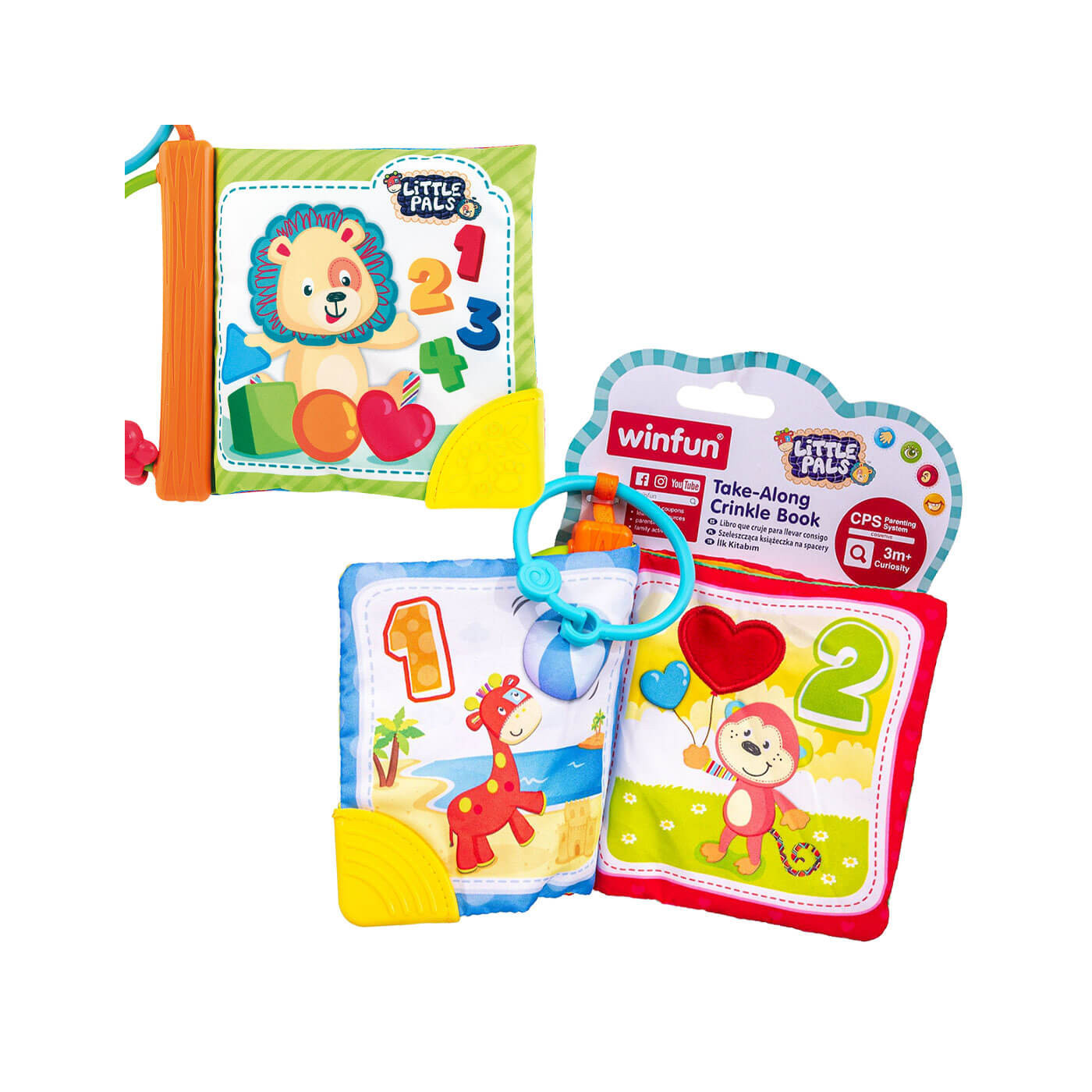 ANEK Mali Kumple – Książeczka Gryzak Sensoryczna dla Niemowląt +3m