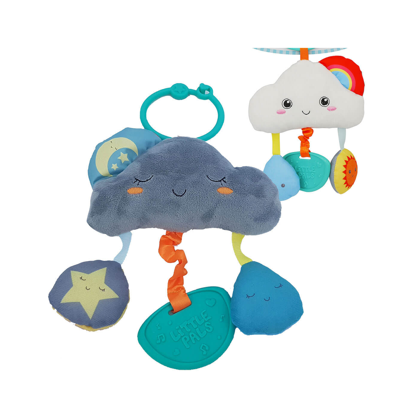 Zawieszka Chmurka Dzień i Noc – Sensoryczna Zabawka z Wibracją i Gryzakiem +3m | ANEK